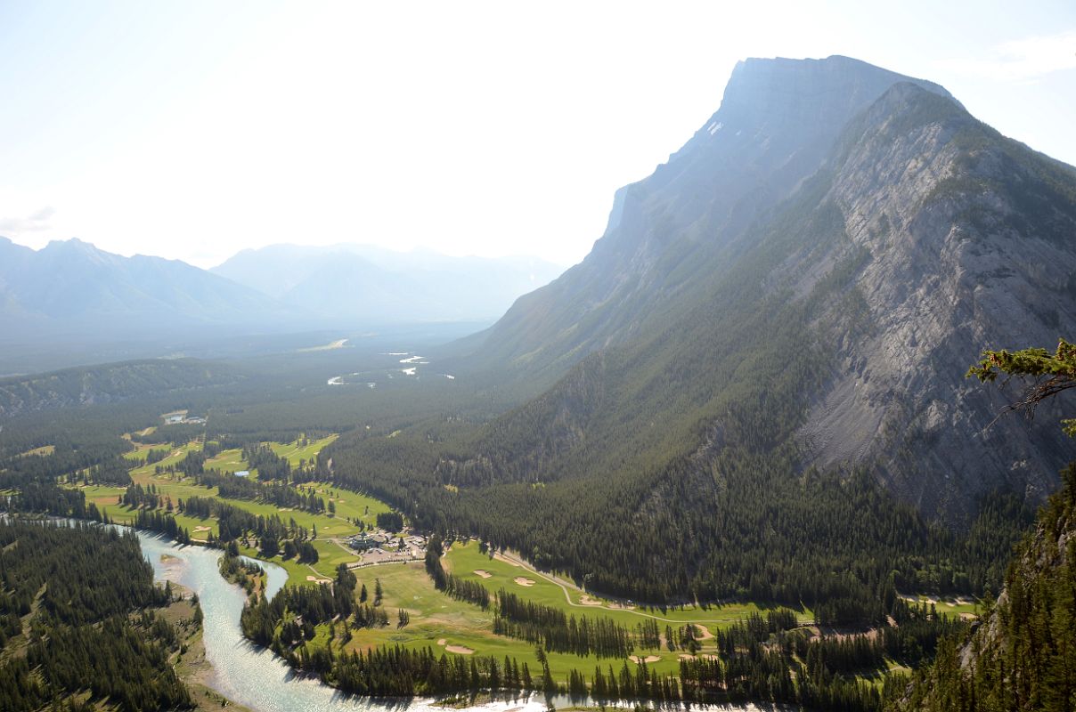 25 Banff Springs Golf Course Next To Bow River And Below Mount Rundle From Tunnel Mountain In Summer